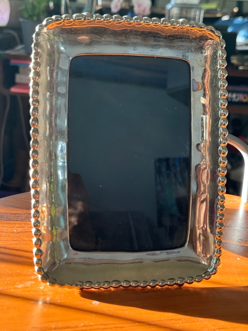Michael Aram Molten Beaded Picture Frame Silver Tone 7.5x5.5